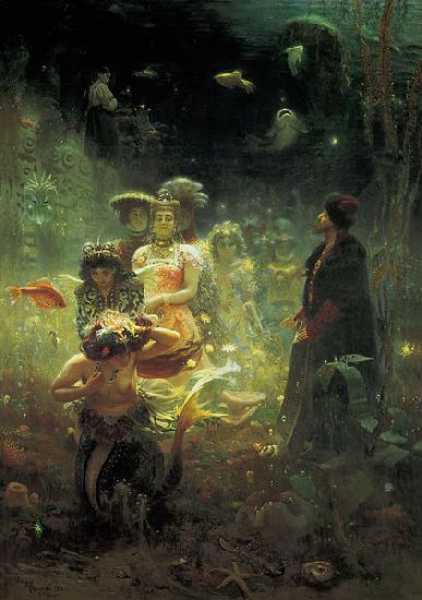 llya Yefimovich Repin Sadko in the Underwater Kingdom oil painting picture